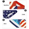 imageZITY Mens Flag Golf Polo Shirts Short Sleeve Tactical Collared Shirt Men Outdoor Moisture Wicking ShirtsNavy Red