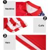 imageZITY Mens Flag Golf Polo Shirts Short Sleeve Tactical Collared Shirt Men Outdoor Moisture Wicking ShirtsRed