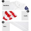 imageZITY Mens Flag Golf Polo Shirts Short Sleeve Tactical Collared Shirt Men Outdoor Moisture Wicking ShirtsWhite