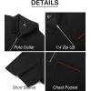 imageZITY Mens Polo Shirts Quarter Zip Shirts Casual Classic Lightweight Short Sleeve Golf Collared Shirt with PocketBlack Red