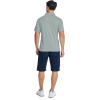 imageZITY Mens Polo Shirts Quarter Zip Shirts Casual Classic Lightweight Short Sleeve Golf Collared Shirt with PocketGrey