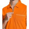 imageZITY Mens Polo Shirts Quarter Zip Shirts Casual Classic Lightweight Short Sleeve Golf Collared Shirt with PocketOrange