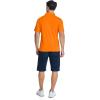 imageZITY Mens Polo Shirts Quarter Zip Shirts Casual Classic Lightweight Short Sleeve Golf Collared Shirt with PocketOrange