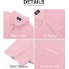 imageZITY Mens Polo Shirts Quarter Zip Shirts Casual Classic Lightweight Short Sleeve Golf Collared Shirt with PocketPink