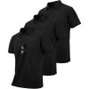 imageZITY 3 Pack Polo Shirts for Men with Pocket Short Sleeve Moisture Wicking Outdoor Tactical Shirt Summer CasualBlack