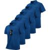 imageZITY 5 Pack Polo Shirts for Men with Pocket Dry Quickly Short Sleeve Athletic Outdoor Work Collared ShirtsRoyal Blue