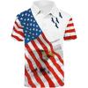 imageZITY Mens Flag Golf Polo Shirts Short Sleeve Tactical Collared Shirt Men Outdoor Moisture Wicking ShirtsLight Red