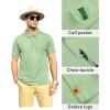 imageZITY Mens Polo Shirt Short Sleeve Sports Tactical TShirt Athletic Golf Polos Daily Casual Stylish Collared Shirts for MenAsh Green