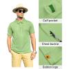 imageZITY Mens Polo Shirt Short Sleeve Sports Tactical TShirt Athletic Golf Polos Daily Casual Stylish Collared Shirts for MenLight Green