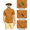 imageZITY Mens Polo Shirt Short Sleeve Sports Tactical TShirt Athletic Golf Polos Daily Casual Stylish Collared Shirts for MenLight Orange