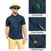 imageZITY Mens Polo Shirt Short Sleeve Sports Tactical TShirt Athletic Golf Polos Daily Casual Stylish Collared Shirts for MenNavy Blue