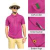 imageZITY Mens Polo Shirt Short Sleeve Sports Tactical TShirt Athletic Golf Polos Daily Casual Stylish Collared Shirts for MenRose