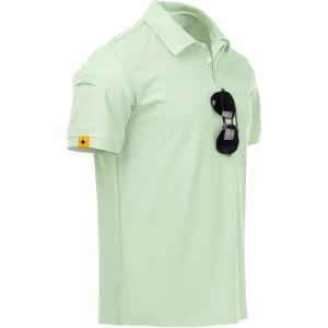 imageZITY Mens Polo Shirt Short Sleeve Sports Tactical TShirt Athletic Golf Polos Daily Casual Stylish Collared Shirts for MenAsh Green