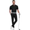 imageZITY Mens Golf Shirts Short Sleeve Print Patterns Performance Moisture Wicking Polo ShirtBlack Love