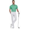 imageZITY Mens Golf Shirts Short Sleeve Print Patterns Performance Moisture Wicking Polo ShirtGreen Wave Point