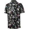 imageZITY Mens Golf Shirts Short Sleeve Print Patterns Performance Moisture Wicking Polo ShirtBlack Airbrush