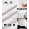 imageZITY Mens Casual Hawaiian Beach Vacation Summer Shirt Button Down Short Sleeve Textured ShirtsWhite