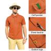 imageZITY Mens Polo Shirt Short Sleeve Sports Tactical TShirt Athletic Golf Polos Daily Casual Stylish Collared Shirts for MenBright Orange