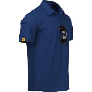 imageZITY Mens Polo Shirt Short Sleeve Sports Tactical TShirt Athletic Golf Polos Daily Casual Stylish Collared Shirts for MenDeep Royal