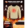 imageZITY Mens Crewneck Sweatshirt Heavyweight Fleece Sweatshirts Kangaroo Pocket Thick Winter Sherpa Lined Long Sleeve PulloverBlack
