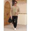 imageZITY Mens Crewneck Sweatshirt Heavyweight Fleece Sweatshirts Kangaroo Pocket Thick Winter Sherpa Lined Long Sleeve PulloverLight Brown