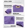 imageZITY Mens Crewneck Sweatshirt Heavyweight Fleece Sweatshirts Kangaroo Pocket Thick Winter Sherpa Lined Long Sleeve PulloverPurple