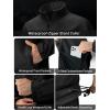 imageZITY Mens Lightweight Softshell Jacket Warm Fleece Lined Waterproof Rain Jacket Windbreaker Windproof Soft Shell OutdoorBlack