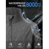 imageZITY Mens Lightweight Softshell Jacket Warm Fleece Lined Waterproof Rain Jacket Windbreaker Windproof Soft Shell OutdoorHgrey