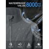 imageZITY Mens Lightweight Softshell Jacket Warm Fleece Lined Waterproof Rain Jacket Windbreaker Windproof Soft Shell OutdoorLight Grey