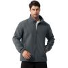 imageZITY Mens Lightweight Softshell Jacket Warm Fleece Lined Waterproof Rain Jacket Windbreaker Windproof Soft Shell OutdoorLight Grey