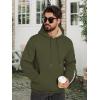 imageZITY Mens Pullover Hoodie Sweatshirts Thick Sherpa Lined Kangaroo Pocket Winter Windproof Warm Fleece Hoodie AthleticArmy Green