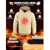 imageZITY Mens Pullover Hoodie Sweatshirts Thick Sherpa Lined Kangaroo Pocket Winter Windproof Warm Fleece Hoodie AthleticLight Brown