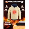 imageZITY Mens Pullover Hoodie Sweatshirts Thick Sherpa Lined Kangaroo Pocket Winter Windproof Warm Fleece Hoodie AthleticNavy