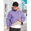 imageZITY Mens Pullover Hoodie Sweatshirts Thick Sherpa Lined Kangaroo Pocket Winter Windproof Warm Fleece Hoodie AthleticPurple