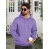 imageZITY Mens Pullover Hoodie Sweatshirts Thick Sherpa Lined Kangaroo Pocket Winter Windproof Warm Fleece Hoodie AthleticPurple
