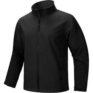imageZITY Mens Lightweight Softshell Jacket Warm Fleece Lined Waterproof Rain Jacket Windbreaker Windproof Soft Shell OutdoorBlack