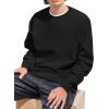 imageZITY 3 Pack Mens Crewneck Sweatshirts Lightweight Long Sleeve Casual Pullover Moisture Wicking Sweatshirts for MenBlack