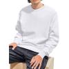 imageZITY 3 Pack Mens Crewneck Sweatshirts Lightweight Long Sleeve Casual Pullover Moisture Wicking Sweatshirts for MenBlack Grey White