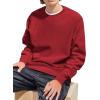 imageZITY 3 Pack Mens Crewneck Sweatshirts Lightweight Long Sleeve Casual Pullover Moisture Wicking Sweatshirts for MenBlack Red White