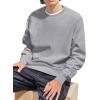 imageZITY 3 Pack Mens Crewneck Sweatshirts Lightweight Long Sleeve Casual Pullover Moisture Wicking Sweatshirts for MenGrey