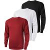 imageZITY 3 Pack Mens Crewneck Sweatshirts Lightweight Long Sleeve Casual Pullover Moisture Wicking Sweatshirts for MenBlack Red White