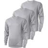 imageZITY 3 Pack Mens Crewneck Sweatshirts Lightweight Long Sleeve Casual Pullover Moisture Wicking Sweatshirts for MenGrey
