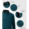 imageZITY Men Long Sleeve Polo Shirts for Men Golf Shirts with Pocket Casual Work Athletic Collared TShirtsZ Dark Blue