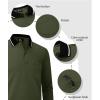 imageZITY Men Long Sleeve Polo Shirts for Men Golf Shirts with Pocket Casual Work Athletic Collared TShirtsZ Dark Green