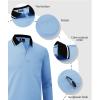 imageZITY Men Long Sleeve Polo Shirts for Men Golf Shirts with Pocket Casual Work Athletic Collared TShirtsZ Moon Blue