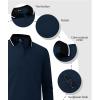 imageZITY Men Long Sleeve Polo Shirts for Men Golf Shirts with Pocket Casual Work Athletic Collared TShirtsZ Navy