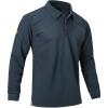 imageZITY Mens Long Sleeve Polo Tee Shirt 3 Button Lightweight Quick Dry Golf ampamp Casual Outdoor WorkwearGray