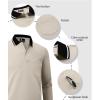 imageZITY 3 Pack Men Polo Shirts Long Sleeve with Pocket Golf Shirts Shirts for Men Casual Work Athletic Collared TShirtsBlack Lightkhaki White