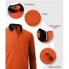 imageZITY 3 Pack Men Polo Shirts Long Sleeve with Pocket Golf Shirts Shirts for Men Casual Work Athletic Collared TShirtsOrange Yellow Winered