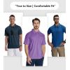 imageZITY 7 Pack Mens Polo Shirts with Pocket Moisture Wicking Short Sleeve Outdoor Golf Athletic Work Multipack ShirtsBlackforest Greenapricotvioletwine Rednavyroyal Blue